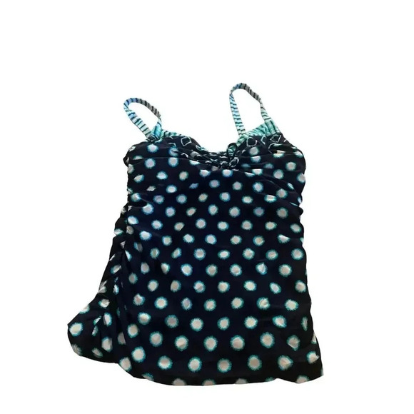 Coco Reef Navy Capta High Tide Mix Tankini Top Swimsuit Size 34DD - Picture 2 of 5